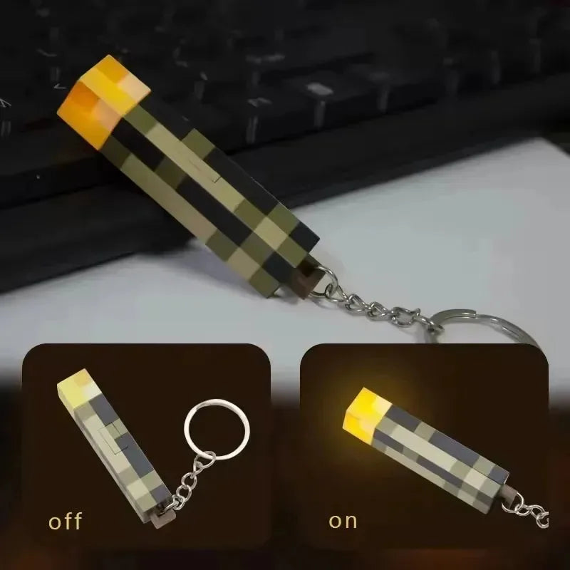 Minecraft Torch Key Chain