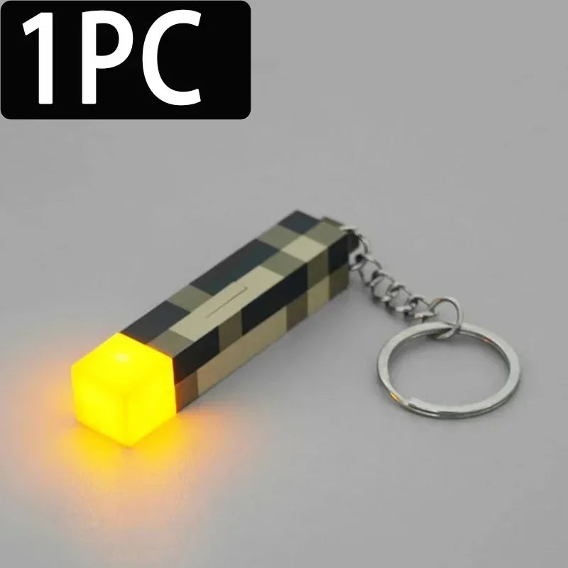 Minecraft Torch Key Chain