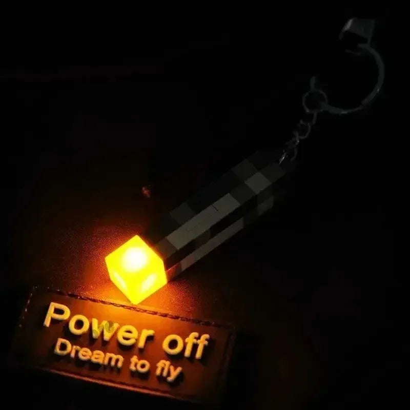 Minecraft Torch Key Chain