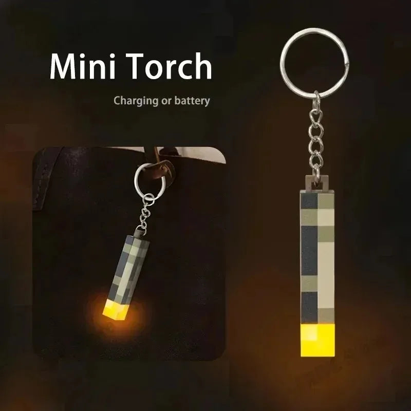 Minecraft Torch Key Chain